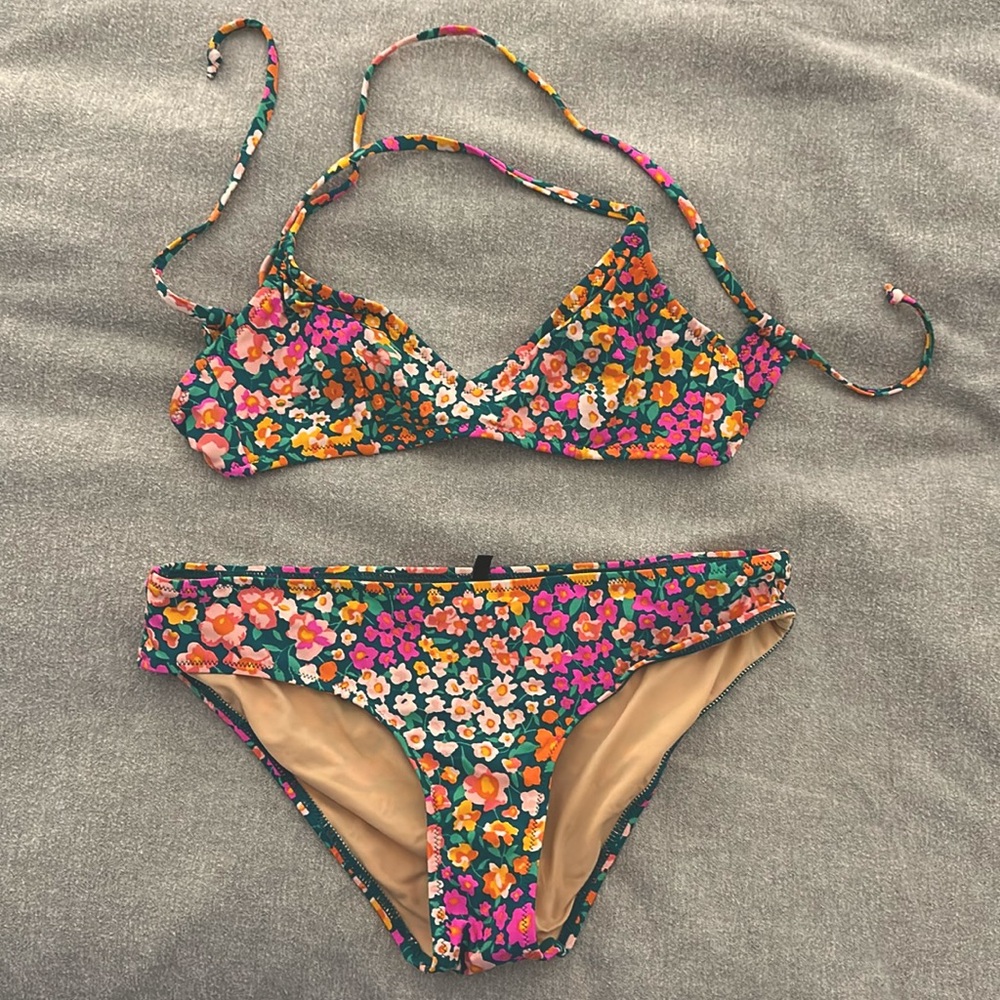 J. Crew bikini floral print size S